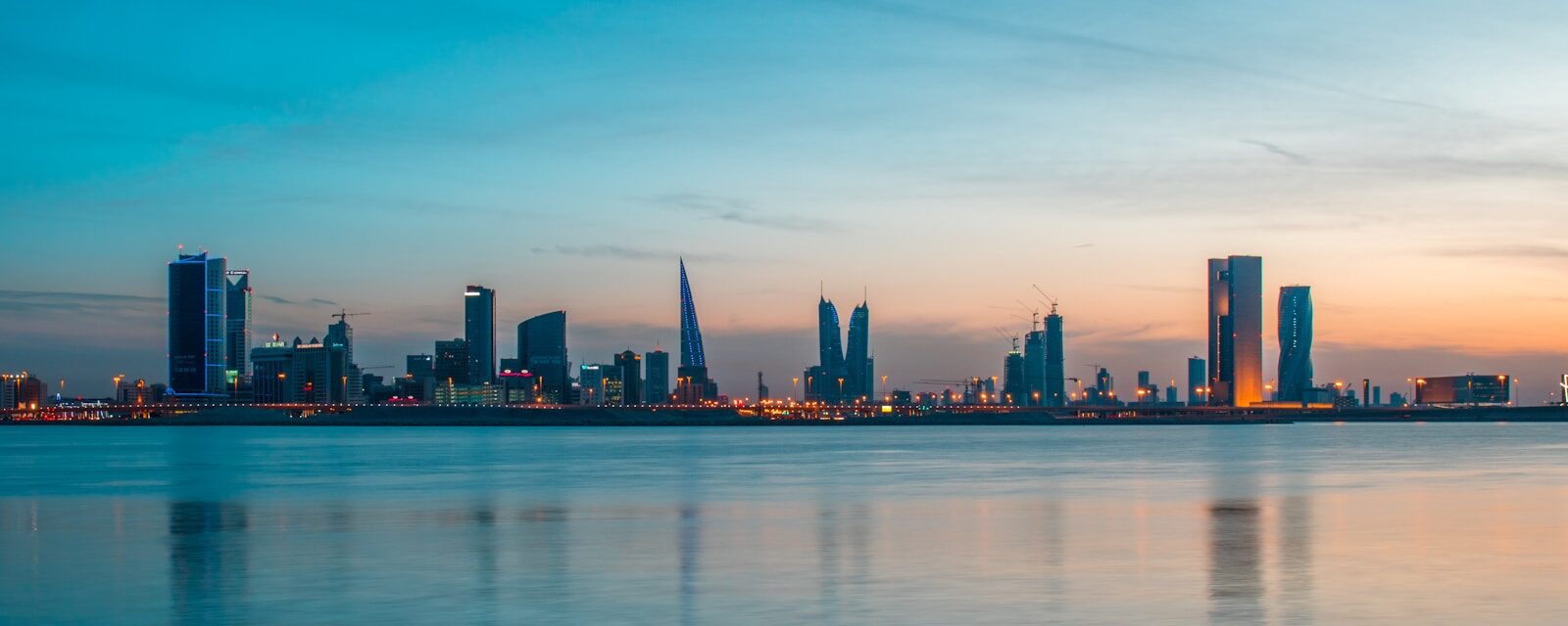 skyscraper view from body of water